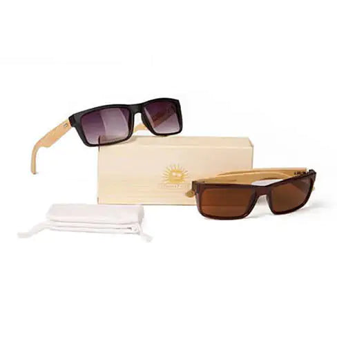 Wanderlust Sunglasses  ECO Friendly Made from Bamboo Wood And Recycled Plastic Material