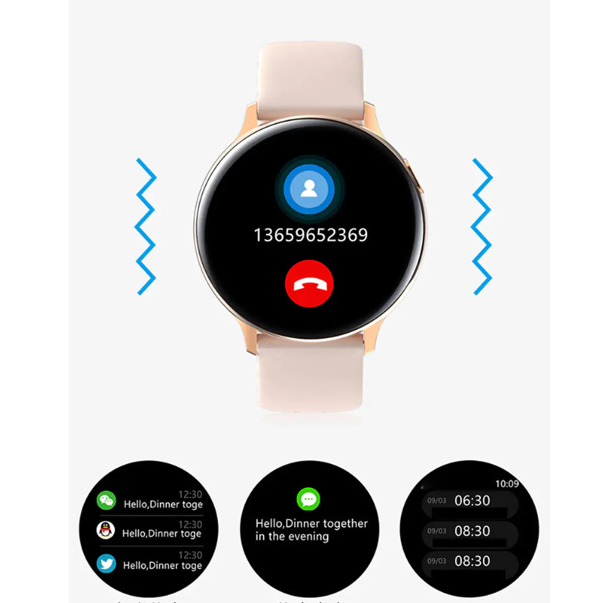 Smart Watch Round Face  Health Monitoring and Activity Tracker