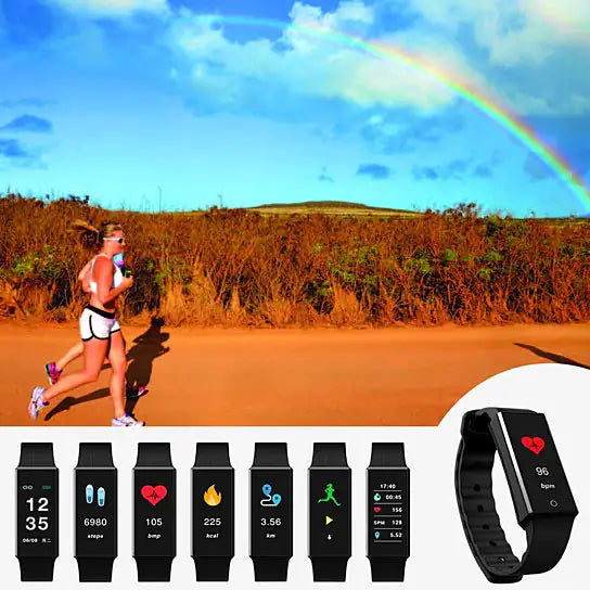 Rainbow OLED Screen Smart Fit Health Monitoring And Activity Tracker Watch