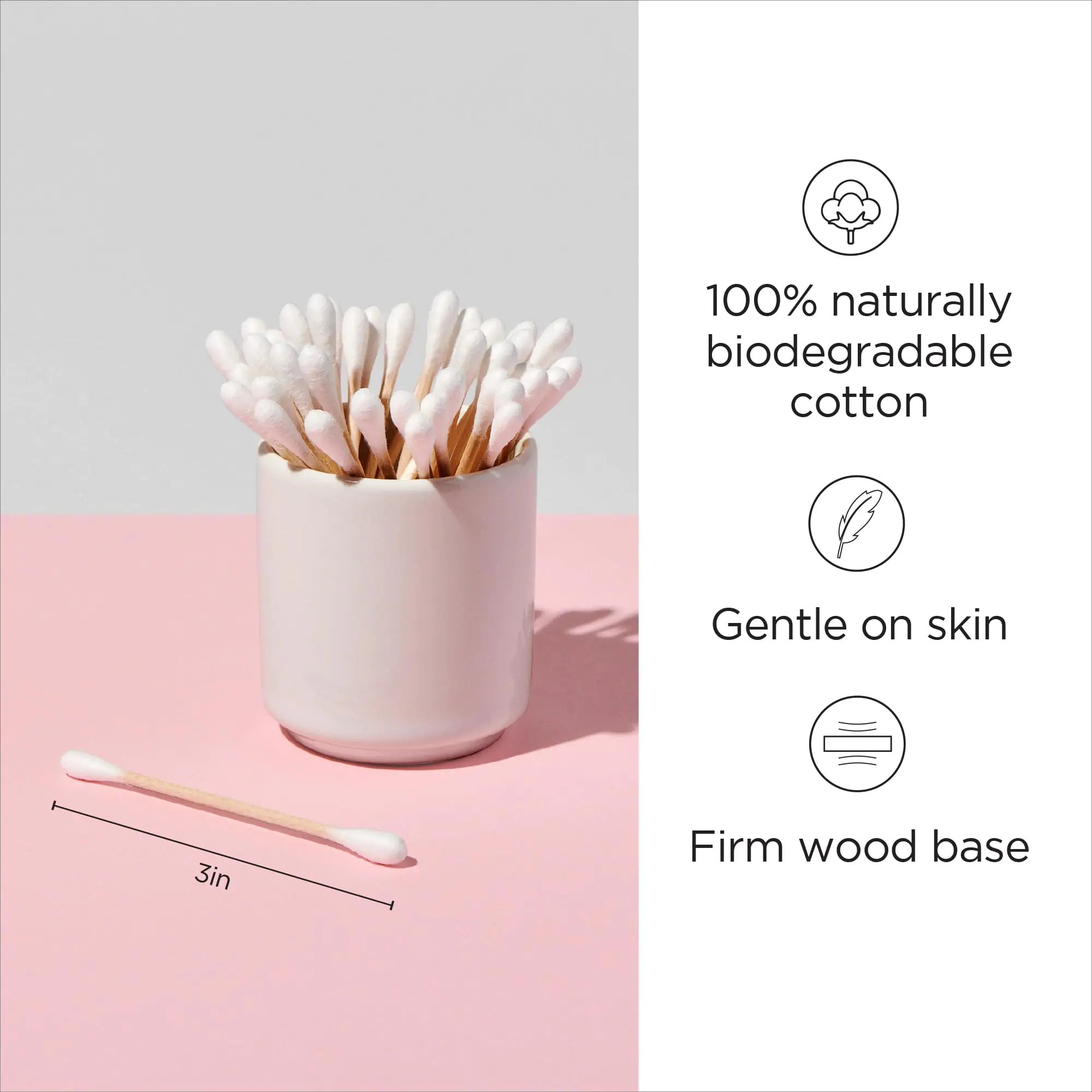 Diane Cotton Swabs, Sturdy Wood Base, 375 ct. 1-Pack - Super Soft for Sensitive Skin, Gentle on Face, Makeup and Beauty Applicator, Nail Polish Removal, 3 inches long for Beauty, Personal Care,Crafts Pack of 1 375-PACK SWABS