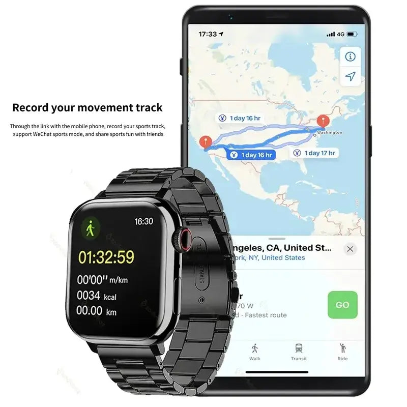 Men's Sport Smartwatch Bluetooth GPS Health Monitoring