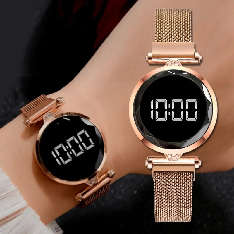 Rose Gold Magnetic Bracelet Watch