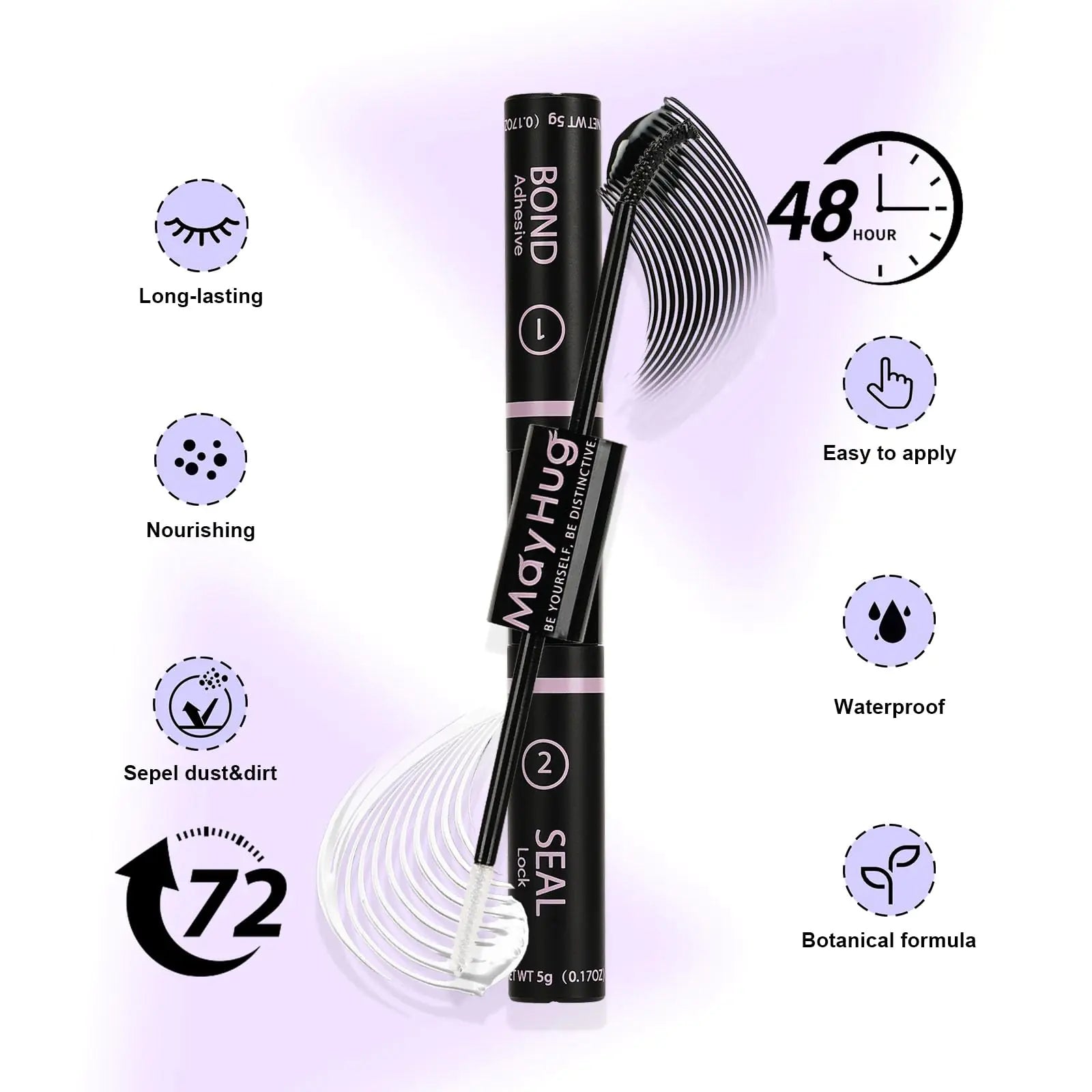 Lash Bond and Seal Cluster Eyelash Extension Bond & Seal DIY Eyelash Extension Bond & Seal DIY Extensions Bond Clusters Lashes Applicator Lash and Cluster Glue Z-Bond&Seal