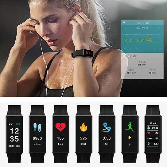 Rainbow OLED Screen Smart Fit Health Monitoring And Activity Tracker Watch