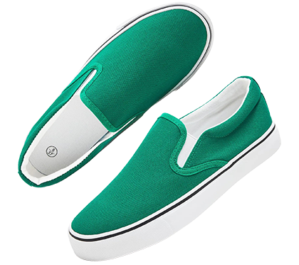 Green Canvas Comfort Shoes