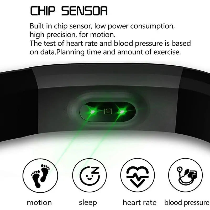 Waterproof Blood Pressure Pedometer Watch